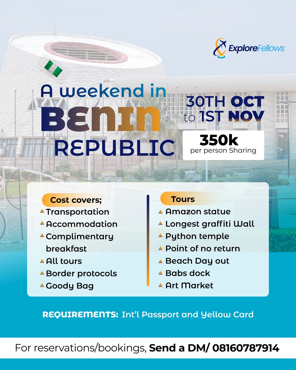 A weekend in Benin Republic (Cotonou & Ouidah)